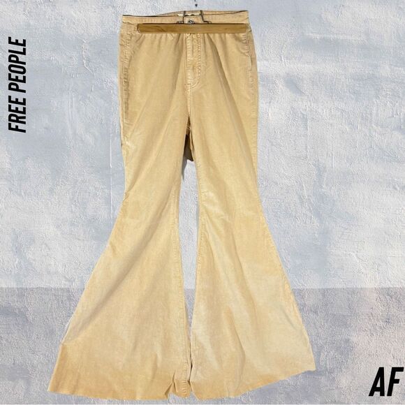 WE THE FREE JUST FLOAT IT ON JEANS IN CREAM NEW SIZE 29 STRETCHABLE WIDE LEG - Picture 3 of 4